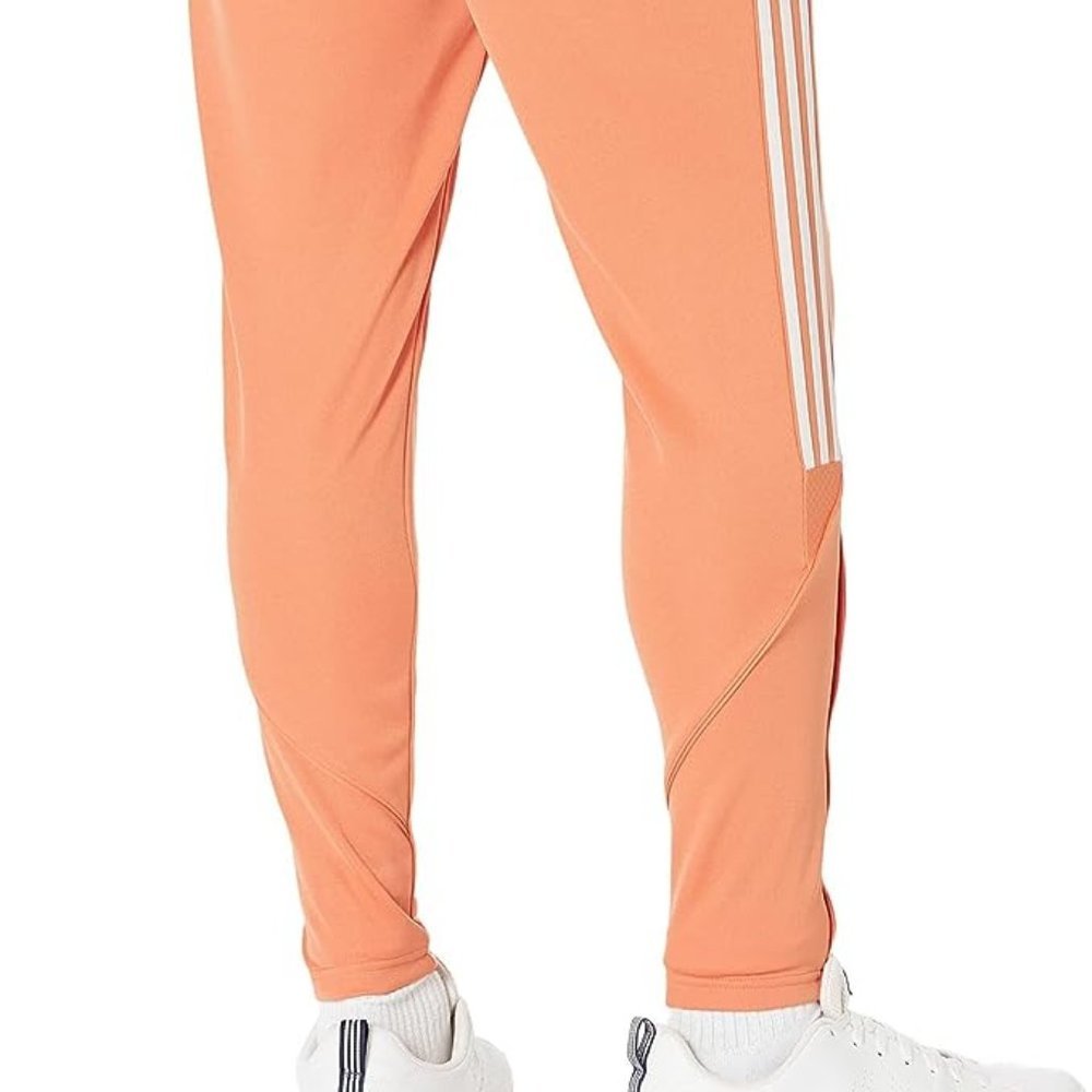 Adidas XXL Tiro Pants Hazy Copper/White Ankle Zip Tapered Leg Football Soccer - Picture 4 of 4